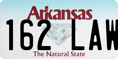 AR license plate 162LAW