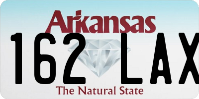 AR license plate 162LAX