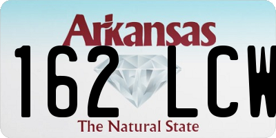 AR license plate 162LCW