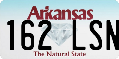 AR license plate 162LSN