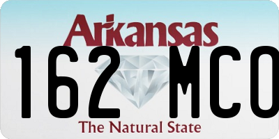 AR license plate 162MCO