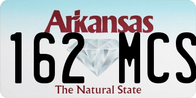 AR license plate 162MCS