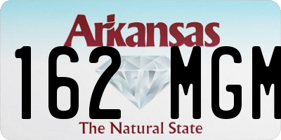 AR license plate 162MGM
