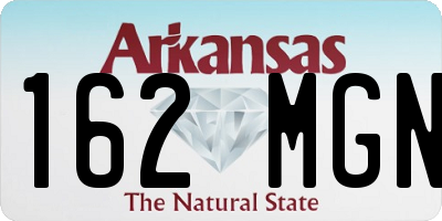 AR license plate 162MGN