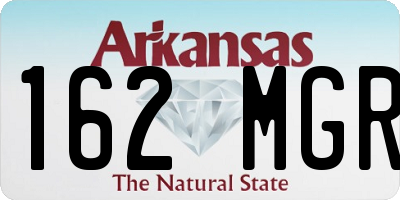 AR license plate 162MGR