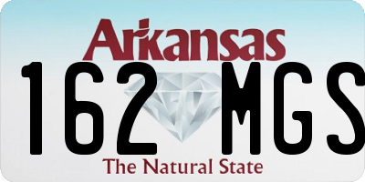 AR license plate 162MGS