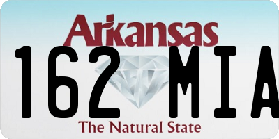 AR license plate 162MIA