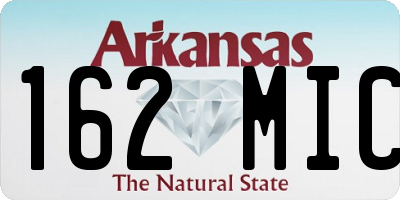 AR license plate 162MIC