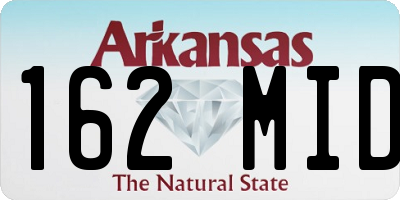 AR license plate 162MID