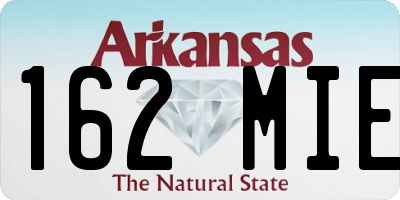 AR license plate 162MIE