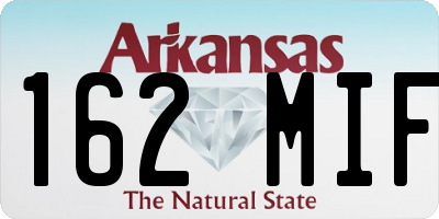 AR license plate 162MIF