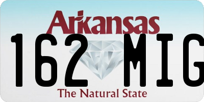 AR license plate 162MIG