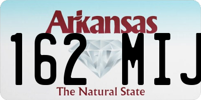 AR license plate 162MIJ