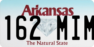 AR license plate 162MIM