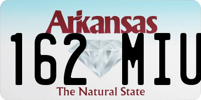 AR license plate 162MIU