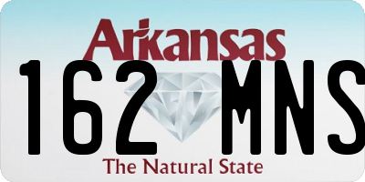 AR license plate 162MNS