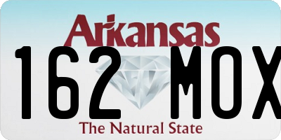 AR license plate 162MOX