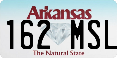 AR license plate 162MSL