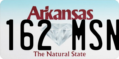 AR license plate 162MSN