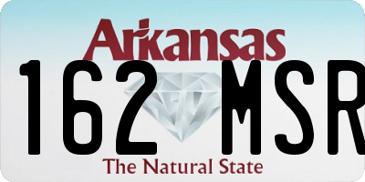 AR license plate 162MSR