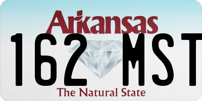 AR license plate 162MST