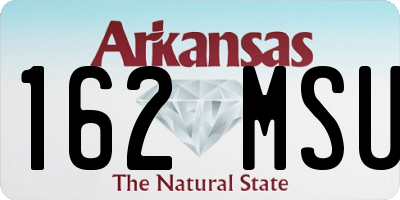 AR license plate 162MSU
