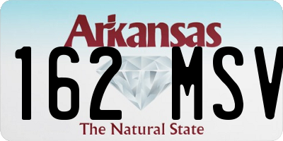 AR license plate 162MSV