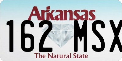 AR license plate 162MSX