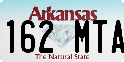 AR license plate 162MTA