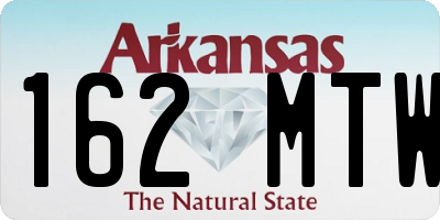 AR license plate 162MTW