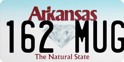 AR license plate 162MUG