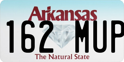 AR license plate 162MUP