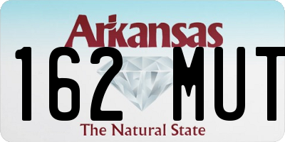 AR license plate 162MUT
