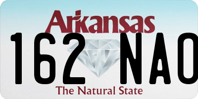 AR license plate 162NAO