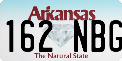 AR license plate 162NBG