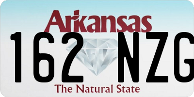 AR license plate 162NZG