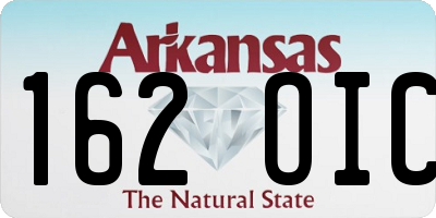 AR license plate 162OIC