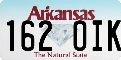 AR license plate 162OIK