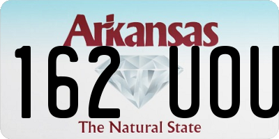AR license plate 162UOU