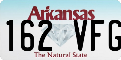 AR license plate 162VFG