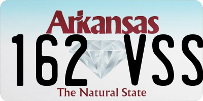 AR license plate 162VSS