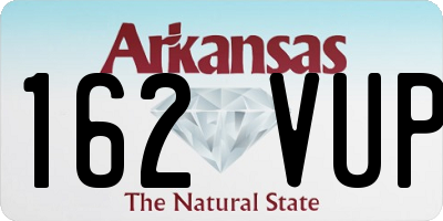 AR license plate 162VUP