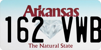 AR license plate 162VWB