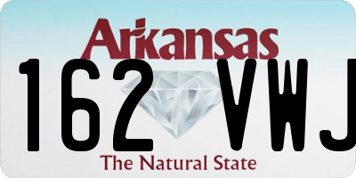 AR license plate 162VWJ