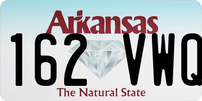 AR license plate 162VWQ