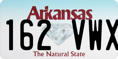 AR license plate 162VWX