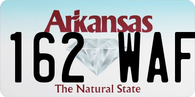 AR license plate 162WAF