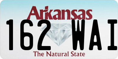 AR license plate 162WAI