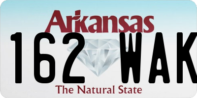 AR license plate 162WAK