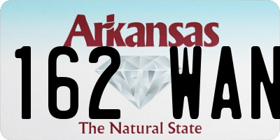 AR license plate 162WAN